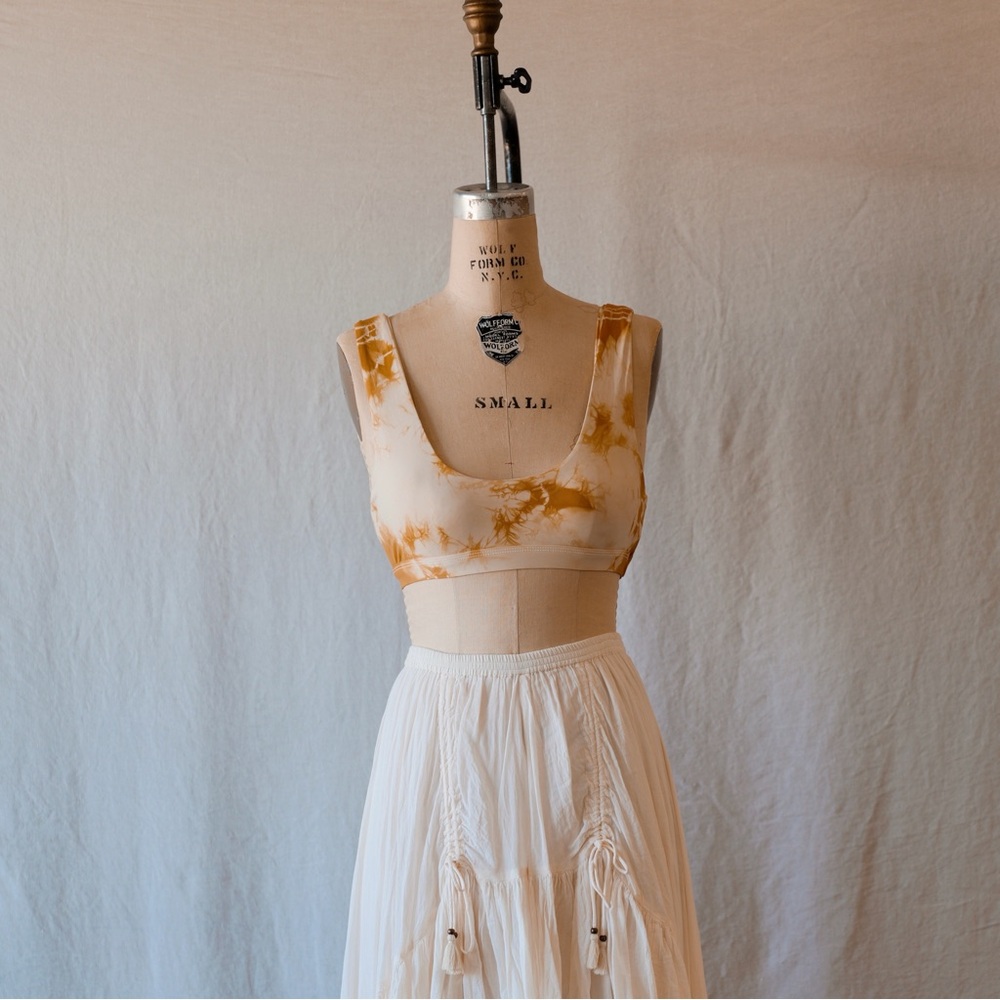 Spell Cream Maxi A-Line Skirt Asymmetrical High-Low - Picture 15 of 16